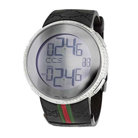 mens gucci digital watch|digital Gucci watch with diamonds.